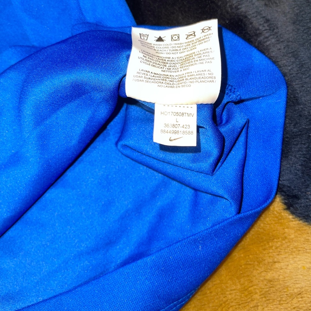 Nike Golf Dri-Fit Polo Shirt Blue - US Bank Embroidered- Mens Size Large - Picture 6 of 7